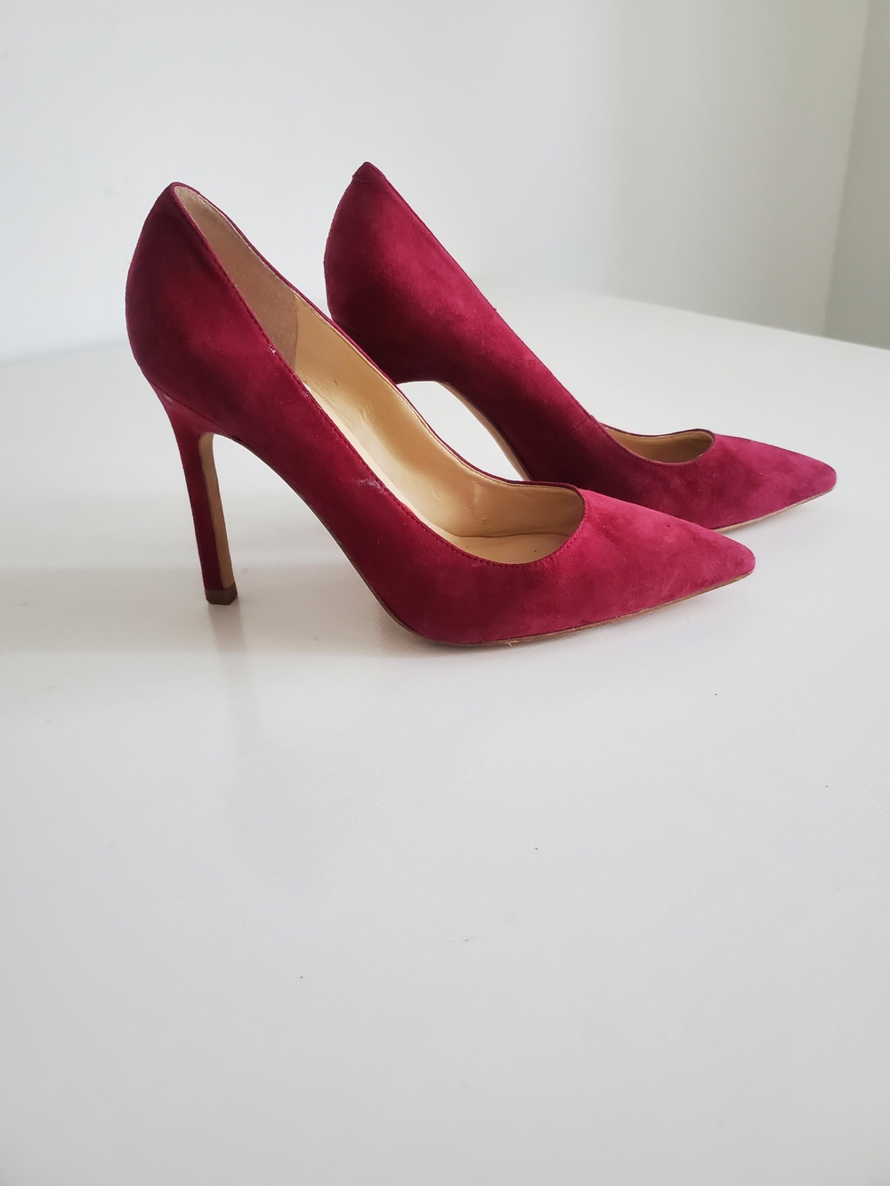 Ivanka Trump Burgundy Suede Pointed Toe Stiletto Pumps Size 6